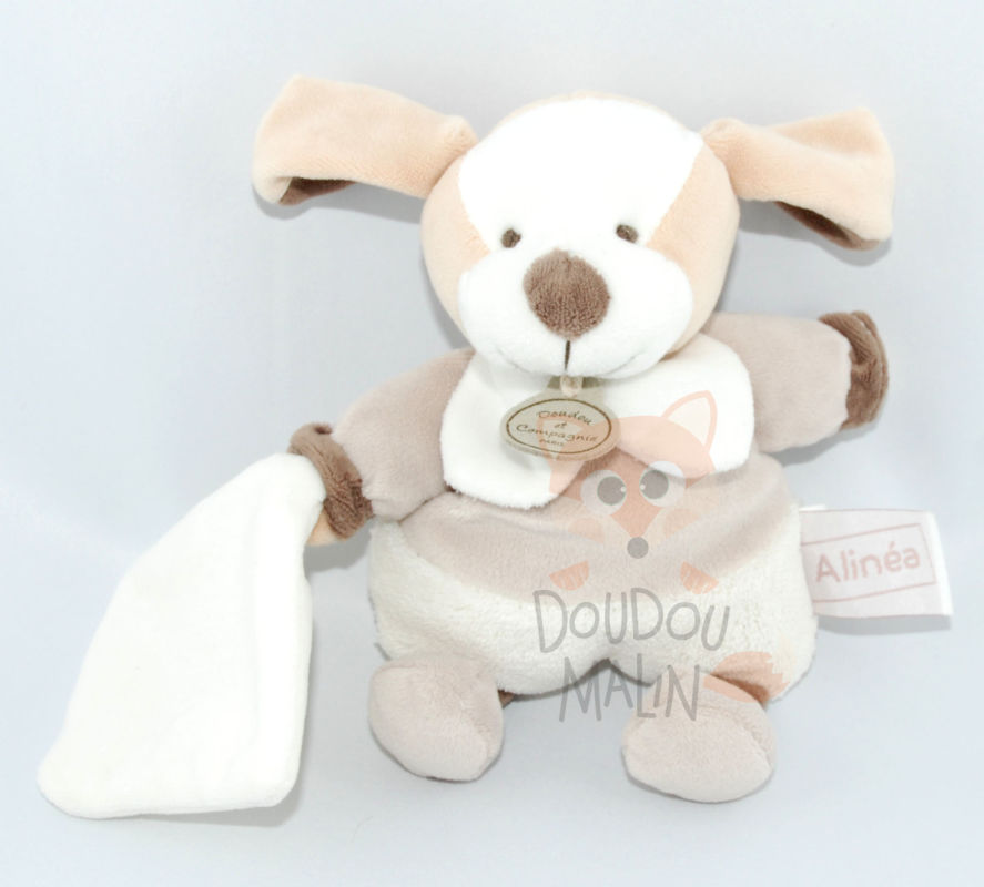  baby comforter alinea dog grey beige white brown 